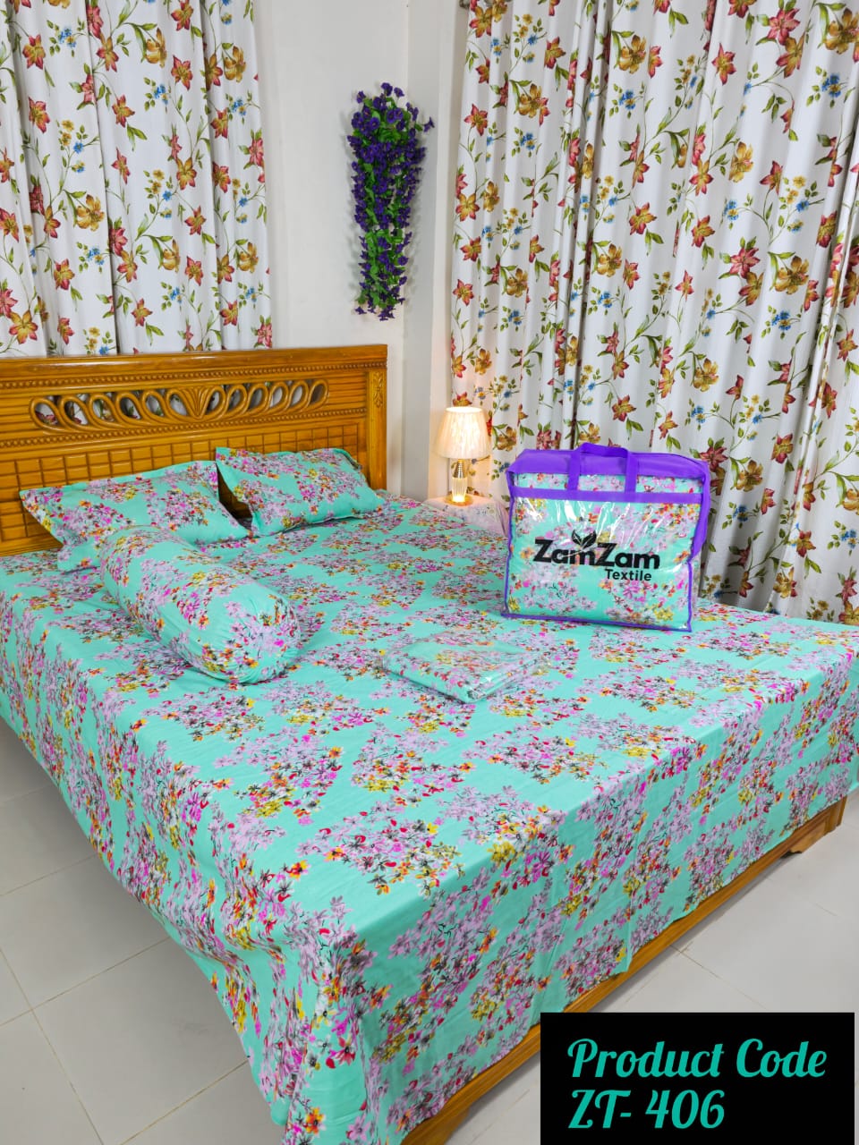 406 KING SIZE PREMIUM QUALITY COMFORTER COMBO SET Code={ ZT-406 } - Image 1